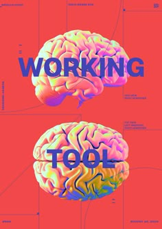 two brain images with the words working and tool on them