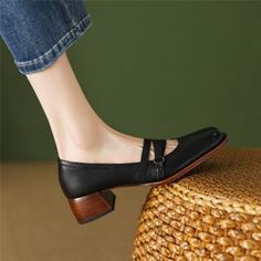 As low as US$65.00 Spring Office Leather Shoes With Closed Toe, Spring Office Leather Shoes Closed Toe, Spring Office Closed Toe Leather Shoes, Casual Leather Shoes With Square Toe For Office, Casual Square Toe Leather Shoes For Office, Casual Low Heel Court Shoes For Office, Spring Office Platform Leather Shoes, Spring Platform Leather Shoes For Office, Spring Platform Leather Shoes With Pointed Toe