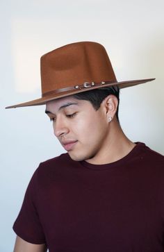 "The chicest hat we have ever made, classic silhouette. With leather details. Spot Clean Brim 10.5 cm/4 Inch Hat Crown Circumference 23-24\" Leave 1 Inch Room For Error As The Hats Are Hand Manually Measured. Can be adjusted to made smaller with internal size adjuster" White Fedora, Brown Fedora, Black Fedora Hat, Black Trucker Hat, Black Fedora, Wide Brim Fedora, Boater Hat, Fun Pants, Head Accessories