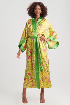 Kamakura Silk Robe Home Perfume, Conservative Outfits, Josie Natori, Kamakura, Kimono Sleeves, Silk Robe, Long Kimono, Silk Wrap, Designer Lingerie