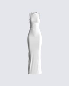 Cheap Long White Dress, White Slim Dresses, White Dress Fit, How To Style White Dress, Elegant Dresses White, White Outfit Elegant, Styling A White Dress, Classy White Outfits, Summer White Dress Outfit