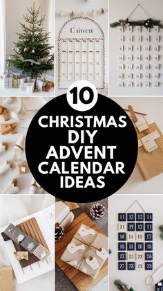 the top ten christmas diy advert calendars are displayed in this collage