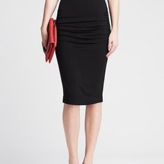 Banana Republic Black Ruched Jersey Pencil Skirt Nwt Fitted Without Being Work, This Is A Super Comfortable Skirt. Perfect Dressed Up Or Down. Waistline 28.5” The Vibe Is Work, Cocktail, Evening, 9 To After 5, Classy, Sophisticated, Minimal, Boss, Secretary Elegant Ruched Bottoms In Midi Length, Elegant Ruched Midi Bottoms, Elegant Ruched Midi Length Bottoms, Elegant Black Ruched Bottoms, Formal Black Ruched Skirt, Chic Ruched Midi Skirt, Fitted Ruched Midi Skirt, Elegant Ruched Mini Skirt, Knee-length Ruched Skirt For Work