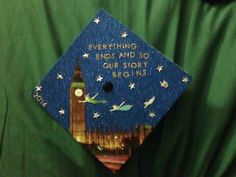 a graduation cap with the words everything ends and so our story begins