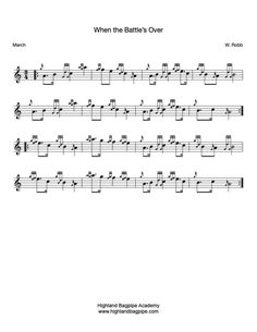 When the Battle's Over Bagpipe Sheet Music - Learn to play bagpipe tune When the Battle's Over F&b Downpipe, Bagpipes Drawing, Bagpipes Aesthetic