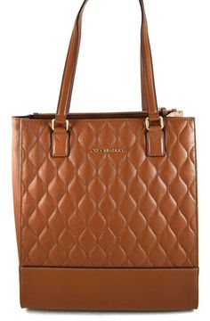 100% AUTHENTIC NEW VERA BRADLEY COGNAC BROWN QUILTED LEATHER,GOLD HARDWARE  HAND BAG,NORA TOTE,SHOULDER BAG + ORIGINAL DUST BAG MSRP $ 278 BRAND NEW with TAGS! 100% GENUINE LEATHER Very Stylish! Approximate measurements: 13.5"H  x 12"L x 6.5"W MATCHING BROWN LEATHER DOUBLE HANDLES 11" DROP EXTERIOR: BEAUTIFUL BROWN QUILTED GENUINE LEATHER BROWN LEATHER TRIM + HANDLES GOLD TONE HARDWARE  ZIP & BUTTON CLOSURE INTERIOR MULTI COLOR FLORAL NYLON LINING TWO LARGE OPEN INTERIOR COMPARTMENT BROWN LEATHE Classic Quilted Tote Bag, Classic Quilted Tote Shoulder Bag, Everyday Brown Quilted Shoulder Bag, Everyday Quilted Brown Shoulder Bag, Classic Quilted Shoulder Bag With Double Handle, Brown Quilted Leather Shoulder Bag, Classic Quilted Shoulder Bag For Shopping, Brown Quilted Shoulder Bag, Brown Quilted Leather Bag