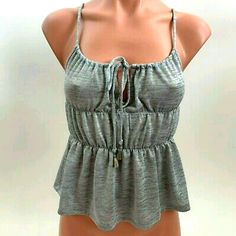 Fun And Flirty, Gray, Victoria's Secret Sleep Tank. Has 2 Separate Cinched Bands Of Elastic Around The Waist, Creating A Ruched, Flowy Look. Size Small And Nwt. Fitted Casual Camisole For Beach Season, Victoria's Secret Tops For Spring Vacation, Victoria's Secret Spring Vacation Tops, Victoria's Secret Casual Summer Tops, Trendy Summer Top From Victoria's Secret, Victoria's Secret Summer Vacation Top, Trendy Victoria's Secret Summer Top, Victoria's Secret Summer Top, Drawstring Tank Top For Beach In Spring