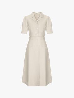 Composition : Shell: Polyester 100% Lining: Polyester 100%Color : BEIGE_4(44),BEIGE_5(55),BEIGE_6(66)Country of Origin : China Cream A-line Midi Dress For Work, Elegant Neutral A-line Midi Dress, Cream A-line Daywear Dress, Cream A-line Dress For Work, Elegant Beige Mid-length Dress, Chic Beige Mid-length Dress, Beige Short Sleeve Midi Dress, Beige A-line Dress For Work, Classic Off White Dress