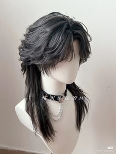 Hairstyles On A Mannequin, Tomboy Sidetails, Tomboyish Side Tails, Tali Leher Lelaki, Masculine Hairstyles, Long Fluffy Hair, Dark Hairstyles, Long Hair Ideas, Short Grunge Hair