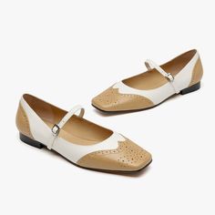 Combining classic and modern design elements, these leather square toe brogue Mary Janes flats feature a square toe design that gives them a sophisticated and trendy look. Versatile for both casual and formal occasions. Upper Material: Calfskin Lining Material: Sheepskin Insole Material: Sheepskin Outsole Material: Rubber Heel Height: 1.7cm Mary Janes Flats, Flats For Women, High Heel Sneakers, Mary Jane Flats, Boot Pumps, Boot Accessories, Slipper Sandals, Mens Oxfords, Sneaker Heels