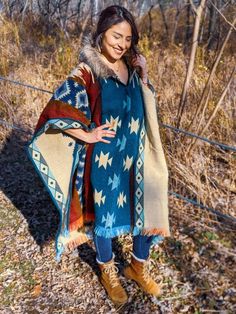 Inspired by our best-selling BLANKETS we've adapted those designs into a poncho. ITEM DESCRIPTION Poncho Dimensions: 50" in Length and 38" inches in Width (without Hood) and 52" Inches with Hood. MATERIAL: Alpaca 40%, Acrylic 60% Visit My Shop: https://www.etsy.com/shop/littleotavaloshop All Little Otavalo products are handmade by the indigenous people of the Andes Mountains in Ecuador's Otavalo City. As such, Little Otavalo uses alpaca wool because of its elegant fibers, which are warm, light, Festival Poncho, American Honey, Alpaca Poncho, Boho Poncho, Moda Hippie, Kantha Fabric, Womens Poncho, Poncho Coat, Mexico Style