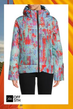 Abstract Hooded Parka Red Parka, Ski Patrol, Parka Jackets, Hooded Parka, Womens Parka, Parka Jacket, Ski Jacket, Abstract Pattern, Hooded Jacket