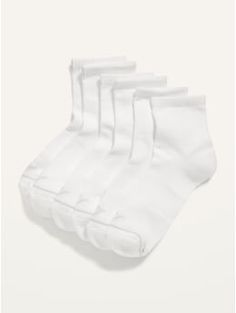 Pack includes 3 pairs of performance quarter-length crew socks for women.  Quarter-length crew-style openings.  Soft-knit fabric, with comfortable stretch.  Go-Dry Cool wicking technology helps keep you cool, dry & comfortable.  Arch support.  Zoned Socks Gym, Gym Attire, Pajamas Gift, Sock Packs, Socks For Women, Women's Socks, School Shopping, Athletic Socks, Old Navy Women