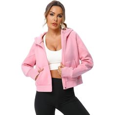 This Fleece Lined Sweatshirts is Made of High Quality & Skin Friendly Material, Definitely Comfortable & Warm. It’s suitable for Spring, Autumn and Winter, Zipped turtleneck, cozy oversize fit, Pullover design with kangaroo pocket on the front, Ultra soft pile fleece keep you warm and fashionable. Cropped Zip Up, Sweatshirts For Women, Hoodies For Women, Zip Hoodies, Crop Top Sweater, Zip Up Hoodies, Pullover Designs, Workout Hoodie, Zip Sweatshirt