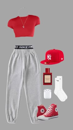 #red #outfitinspo #outfit #trending #redoutfit #summer #shoes #aesthetic #latina ❤️🫵🏻 Summer Shoes Aesthetic, Outfits Aesthetic Summer, Cute Nike Outfits, Shoes Aesthetic, Casual Outfits For Teens, Casual Preppy Outfits, Latina Fashion, Trendy Outfits For Teens, Cute Lazy Day Outfits