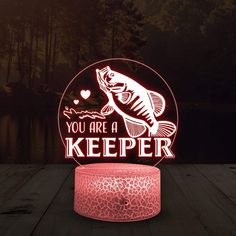 What is the best Fishing gift idea for your Boyfriend/ Husband/ Future Husband for his Birthday, Anniversary, Valentine, Christmas, Graduation, Thanksgiving, etc? There might be no better gift than this Crappie Fish Led Light? A warm gentle glow that will make a stunning centerpiece for any room in the house. He might have everything in life but he might have not received anything that is so special like this present before, especially from you. Product Features:❖ 7 colors change: red, green, bl To My Man, Bass Fish, Fishing Gift, Crappie Fishing, Battery Lights, My Man, Gifts For Your Boyfriend, Fishing Gifts, Best Fishing