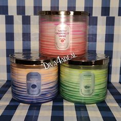 Up For Sale Is Bath And Body Works 3 Large 14.5oz Scented 3-Wick Candles. All Products Are New And Has Never Been Burned. Makes A Great Gift Or Accent For Any Room Or Office. Ships In 24hrs Or Same Day Shipping (Excluding Sundays & Holidays) What’s Included: 1. Salted Grapefruit Shore 3-Wick Scented 14.5 Oz Candle 2. Ocean Driftwood 3-Wick Scented 14.5 Oz Candle 3. Warm Ocean Breeze 3-Wick Scented 14.5 Oz Candle Pet And Smoke Free Environment. Thank You For Your Interest In Listing And Feel Free Wicked Aesthetic, 3 Wick Candles, Colorful Candles, Ocean Breeze, Bath Body Works, Bath And Body Works, Body Works, Grapefruit, Bath And Body