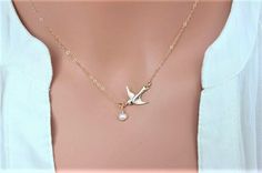 Confirmation Gifts - Gold Bird Necklace - Sparrow Flying Bird Necklace- Gold Flying Bird Necklace - Dove Bird Necklace - Bird Jewelry by rainbowearring on Etsy https://www.etsy.com/listing/203621173/confirmation-gifts-gold-bird-necklace Elegant Personalized Jewelry For Confirmation, Elegant Gold Jewelry For Confirmation, White Jewelry For Confirmation On Mother's Day, Sparrow Flying, Confirmation Sponsor Gifts, Confirmation Sponsor, Confirmation Necklace, Communion Gifts Girl, South San Francisco