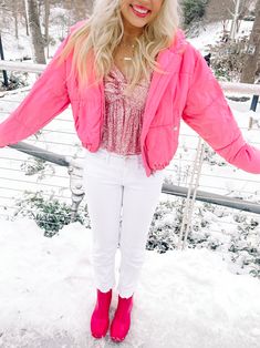 Our Candyland Puffer Jacket is bubblegum PINK and WARM! Model wearing size small Have a question? Ask a stylist! Text us at (843) 469-7145 Trendy Pink Hooded Puffer Jacket, Pink Hooded Puffer Jacket For Spring, Pink Winter Puffer Outerwear, Pink Puffer Winter Outerwear, Pink Puffer Jacket For Fall, Pink Hooded Puffer Jacket For Fall, Pink Puffer Jacket For Fall Cold Weather, Pink Puffer Jacket For Cold Weather In Fall, Pink Long Sleeve Puffer Outerwear