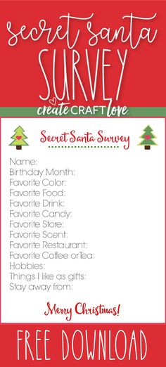 the secret santa survey is here