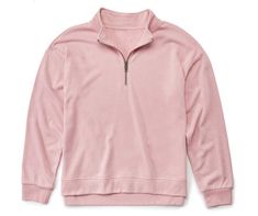 Pink Quarter Zip, Spring Half-zip Sweatshirt With Zipper Closure, Spring Sweatshirt With Zipper Closure For Loungewear, Half-zip Sweatshirt With Zipper Closure For Spring, Spring Half-zip Athleisure Sweatshirt, Pink Half-zip Sweatshirt For Fall, Pink Half-zip Top For Fall, Pink Long Sleeve Sweatshirt With Zipper, Pink Long Sleeve Sweatshirt With Zipper Closure