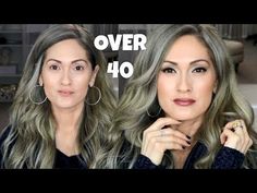 Makeup Gray Hair, Dark Circles Under Eyes Makeup, Eyeliner Tutorial Winged, Makeup Tutorial Over 40, Gray Hair Makeup, Makeup Dark Circles, Aging Skin Makeup, Makeup For Aging Skin, Eyeliner Video