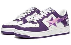 1I22-191-001 15 Anniversary, Bape Star, Bapesta Shoes, Bape Shoes, Bape Sta, Ape Bape, Violet Background, Purple Star, Cute Sneakers