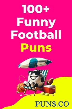 an advertisement for fun and funny football puns