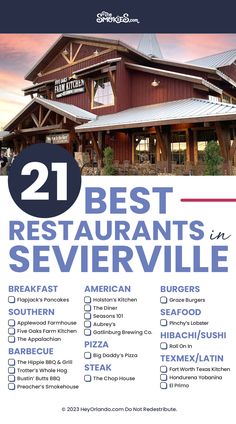 21 Best Restaurants in Sevierville TN [printable checklist] Sevierville Tennessee Things To Do, Pigeon Forge Tennessee In November, Asheville Restaurants Best, Best Restaurants In Knoxville Tn, Sevierville Tennessee Restaurants, Restaurants Pigeon Forge, Tennessee Restaurants