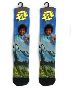 Bob Ross Basics Socks | Unisex | Crew | Bob Ross Socks | Oooh Yeah! Socks House Socks, Sport Training, Comfortable Socks, Bob Ross, Funny Socks, Sock Patterns, Colorful Socks, Athletic Socks, Fun Fashion