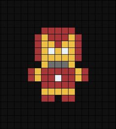 an image of a pixel style character made out of squares