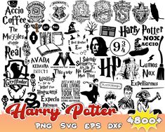 harry potter svg files for silhouettes, photoshopped and cut file formats