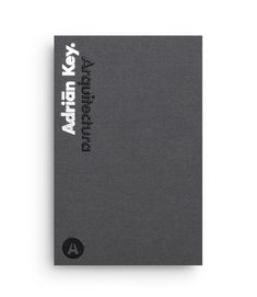 the book cover is black and has white lettering on it, which reads arp key