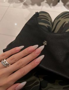 Long Round Nails, Kim Kardashian Nails, Kardashian Nails, Classy Almond Nails, Mickey Nails, Small Nails, Nails Salon, Acrylic Nails Coffin Short