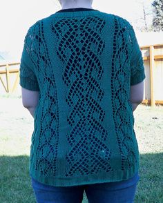 "This beautiful hand knit sweater has a loose and comfortable fit. The lace panels add a feminine touch. Yarn used is comprised of 60% cotton, 30% viscose, 10% linen. Color is jade green. This sweater is designed to be loose fitting. Will best fit a 36-38 inch bust. Garment Measurements: Bust: 42\" (Shown on a 36\" bust) Total length: 22.5 inches Length from underarm to hem: 15\" Sleeve Circumference: 12\" Care Instructions: Hand wash cold and gentle. Roll in a towel to absorb excess moisture. R Casual Oversized Knitted Tops, Oversized Casual Knit Tops, Oversized Knitted Crew Neck Top, Green Cable Knit Tops For Layering, Green Knitted Top For Winter, Green Sweater Women, Baggy Sweater, Baggy Sweaters, Sweater Oversized