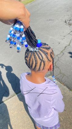 Easter Braids For Black Kids, Kids Braided Hairstyles With Hearts, Kids Braided Hairstyles Ponytail, Kids Mohawk Braids, Kid Feed In Braid Styles, Braid Ponytail For Black Kids, Kid Braided Ponytail, Hair Styles Braids Kids, Toddler Braid Hairstyles