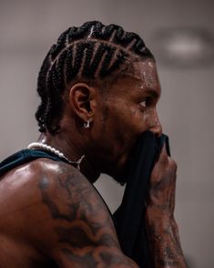 Nba Braids, Taper Cornrows, Braids For Men With Beads, Men’s Cornrows Ideas, Allen Iverson Braids, Braids Hairstyles Men, Black Men Aesthetic, Zigzag Cornrows, Braids For Black Men