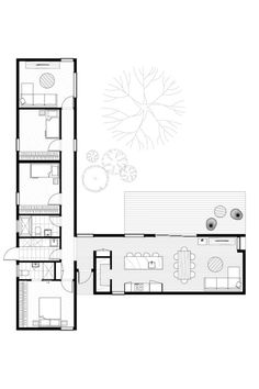 the floor plan for this modern house