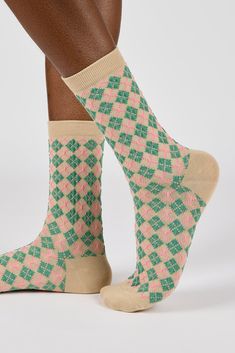 Beige and green bold argyle socks Trendy Fitted Green Socks, London Accessories, Beige And Green, Argyle Socks, London Free, French Guiana, British Indian Ocean Territory, Buy Now Pay Later, Papua New Guinea