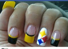 Football Nails Design, Christmas Present Nails, Fancy Nail Art