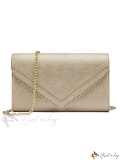 Bird in Bag - Cobody Clutch Handbag for Wedding Party Gold Party Shoulder Bag, Chic Wedding Shoulder Clutch, Gold Crossbody Shoulder Bag For Party, Elegant Gold Crossbody Clutch, Elegant Crossbody Shoulder Bag For Party, Gold Shoulder Evening Bag For Party, Gold Evening Shoulder Bag For Party, Gold Crossbody Evening Bag For Events, Elegant Gold Envelope Shoulder Bag