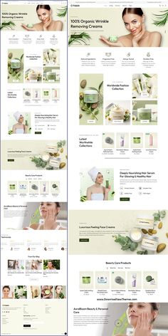 the website design is clean and ready to be used for cosmetic products, such as facial care