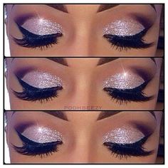 Pink Glitter Makeup, Maquillage Yeux Cut Crease, Makeup Idea, Smink Inspiration, Glitter Makeup, Maternity Shoot, Prom Makeup