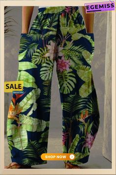 Green Fashion Casual Print Patchwork Pocket Regular High Waist Trousers Spring Beach Pants With Patchwork, Spring Beach Patchwork Pants, Beach Season Patchwork Bottoms, Green Patchwork Bottoms For Vacation, High Waist Trousers, High Waisted Trousers, Green Fashion, Fashion Casual, Casual Fashion