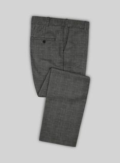 Pants are among the basic elements of a good closet that appeals to one's allure and personality. Crafted from Premium blend of Wool, Linen, and Silk, the Italian Murano Riquel Gray Wool Linen pants in gray hue with the unique glen plaids does the trick as wearing checks is going to get you noticed and remembered. 
 
 Look features cross pocket, flat front and two welted back pockets on trousers.  You can change the look during customization if required. 
 
 Lining: Viscose; Dry Clean. Grey Tweed Suit, Herringbone Tweed Jacket, White Linen Suit, Green Velvet Jacket, Peaky Blinders Suit, Royal Blue Suit, Master Tailor, Italian Suit, Blue Chinos