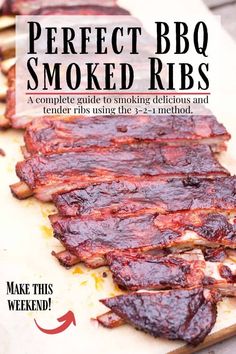 the bbq ribs are cooked and ready to be grilled for dinner or barbecue