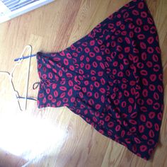 Brand New, Never Worn. Original Label Is Intact. Sale Tag Not On It Because I Cut Them Out Intending To Wear It But Never Did. Navy, Strapless Dress With Red Kiss Pattern. Fun And Flirty For Summer! I Think It Would Look Great With Espadrilles And Your Favorite Pair Of Sunglasses! Red Strapless Dress For Day Out, Red Strapless Dress For Summer Night Out, Red Strapless Dress For Night Out In Summer, Summer Red Dress For Night Out, Red Summer Dress For Night Out, Summer Red Dresses For Night Out, Red Strapless Mini Dress For Summer, Strapless Dress For Date Night In Summer, Fitted Red Strapless Dress For Beach