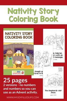 the nativity story coloring book for children