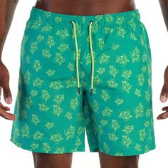 Shorts Have A Mesh Inner Lining, Which Is Soft, Comfortable And Skin-Friendly, Giving You The Best Wearing Feeling In The Hot Summer These Beach Shorts Are Elasticated At The Waist And Include A Drawstring For Easy Adjustment At Any Time Green Swim Trunks With Elastic Waistband For Summer, Green Summer Swim Trunks With Elastic Waistband, Green Swim Trunks With Elastic Waistband For Vacation, Casual Green Swim Trunks With Built-in Shorts, Green Bottoms For Leisure In Summer, Green Leisure Bottoms For Summer, Green Summer Bottoms For Leisure, Yellow Leisure Bottoms For Summer, Stretch Green Swim Trunks For Vacation