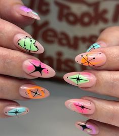 Horror Nails, Vintage Nails, Nail Ring, Get Nails, Weird Stuff, Nail Polish Designs